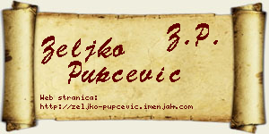 Željko Pupčević vizit kartica